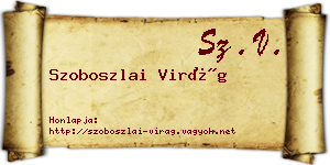 Szoboszlai Virág névjegykártya
