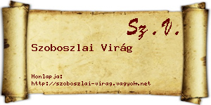 Szoboszlai Virág névjegykártya