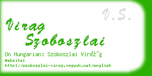 virag szoboszlai business card